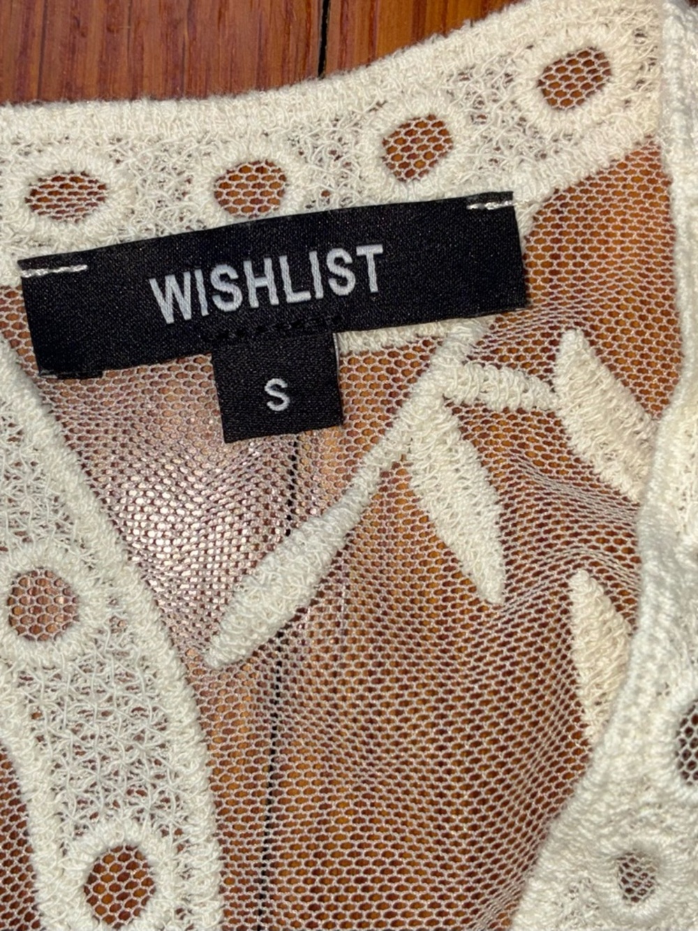 Wishlist Sheer Embroidered Maxi Dress Small Boho Creme - Picture 7 of 16